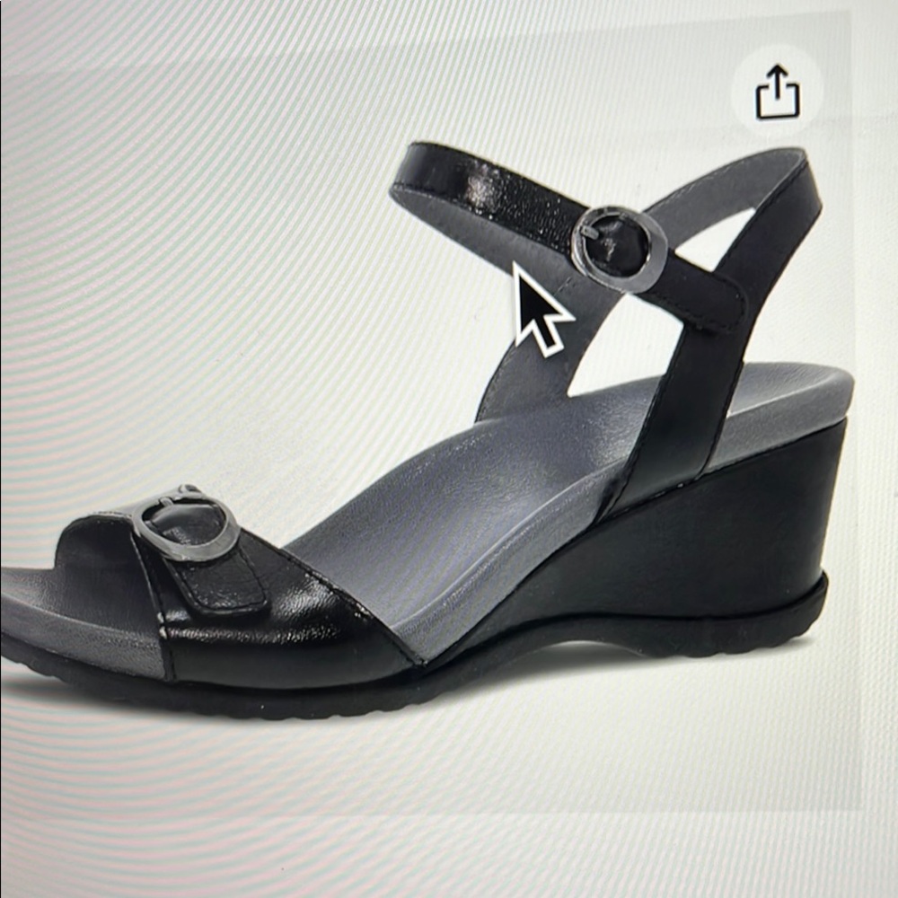 NWOT Dansko Arielle Wedge Sandal for Women Size 37 Black